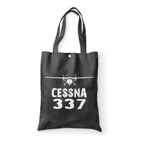 Thumbnail for Cessna 337 & Plane Designed Tote Bags