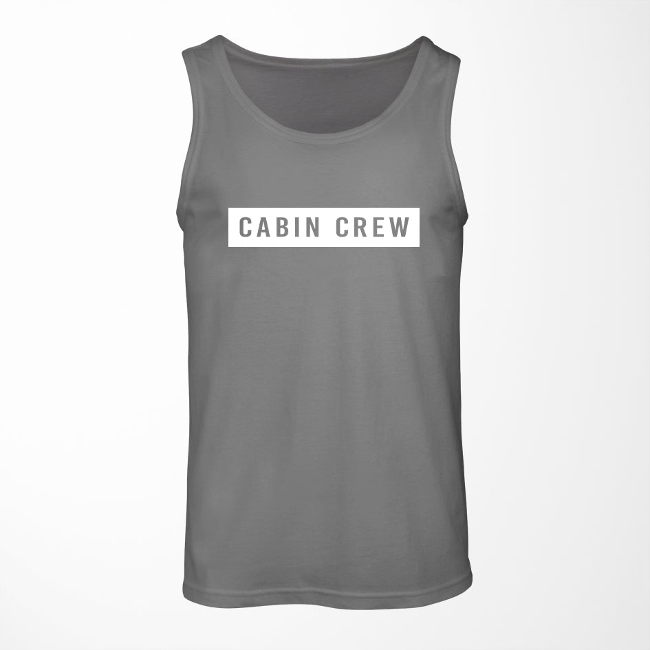Cabin Crew Text Designed Tank Tops