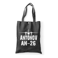 Thumbnail for Antonov AN-26 & Plane Designed Tote Bags