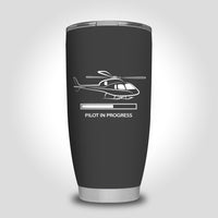 Thumbnail for Pilot In Progress (Helicopter) Designed Tumbler Travel Mugs