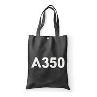 Thumbnail for A350 Flat Text Designed Tote Bags