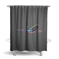 Thumbnail for Multicolor Airplane Designed Shower Curtains
