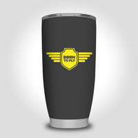 Thumbnail for Born To Fly & Badge Designed Tumbler Travel Mugs