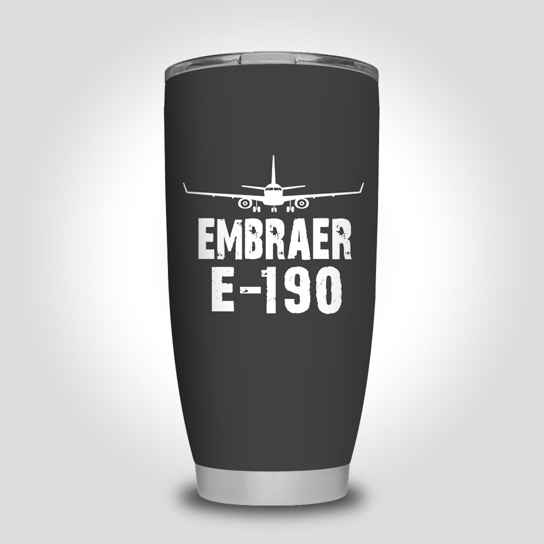 Embraer E-190 & Plane Designed Tumbler Travel Mugs