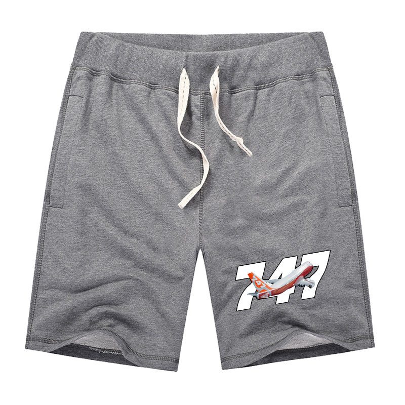 Super Boeing 747 Intercontinental Designed Cotton Shorts
