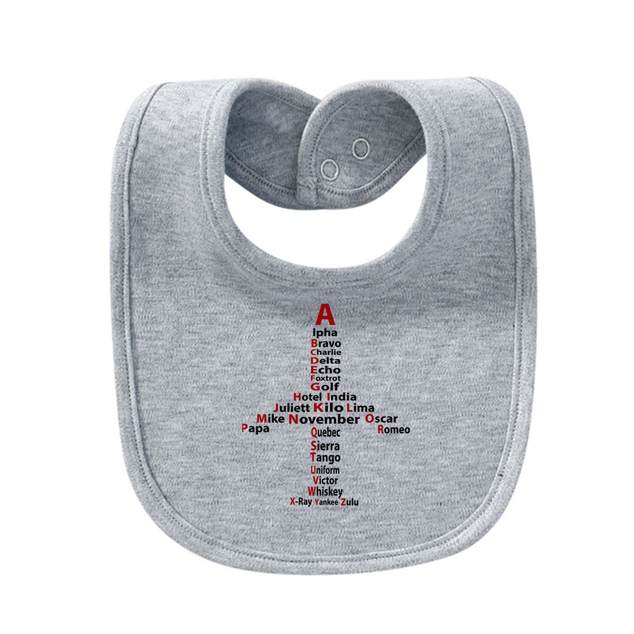 Airplane Shape Aviation Alphabet Designed Baby Saliva & Feeding Towels