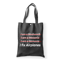 Thumbnail for I Fix Airplanes Designed Tote Bags