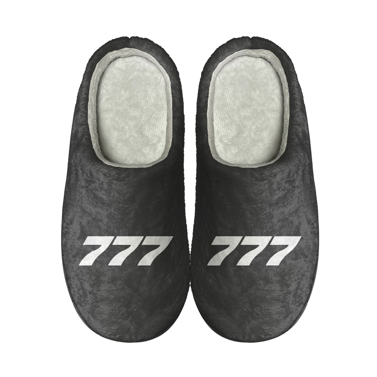 777 Flat Text Designed Cotton Slippers