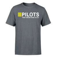Thumbnail for Pilots They Know How To Fly Designed T-Shirts