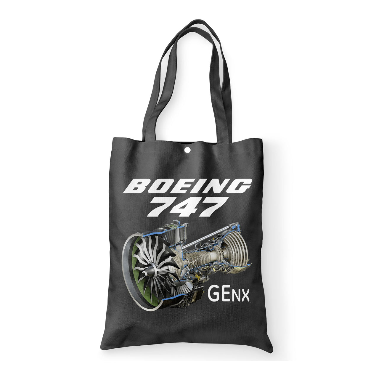 Boeing 747 & GENX Engine Designed Tote Bags