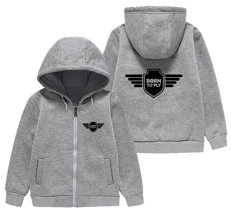 Born To Fly & Badge Designed "CHILDREN" Zipped Hoodies