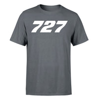 Thumbnail for 727 Flat Text Designed T-Shirts