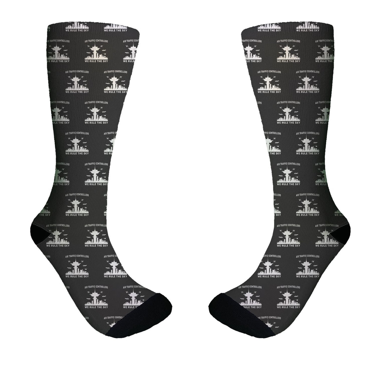 Air Traffic Controllers - We Rule The Sky Designed Socks