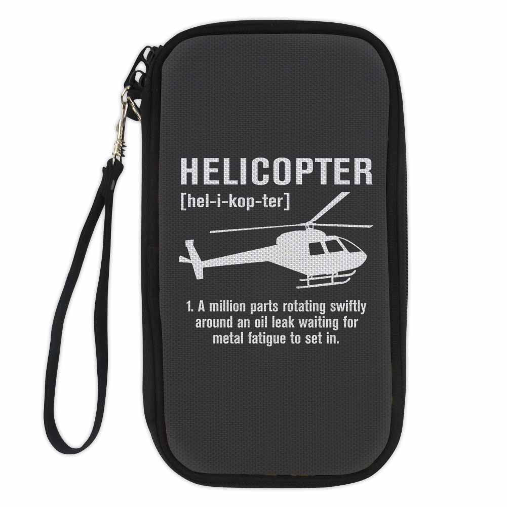 Helicopter [Noun] Designed Travel Cases & Wallets