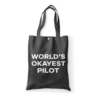 Thumbnail for World's Okayest Pilot Designed Tote Bags