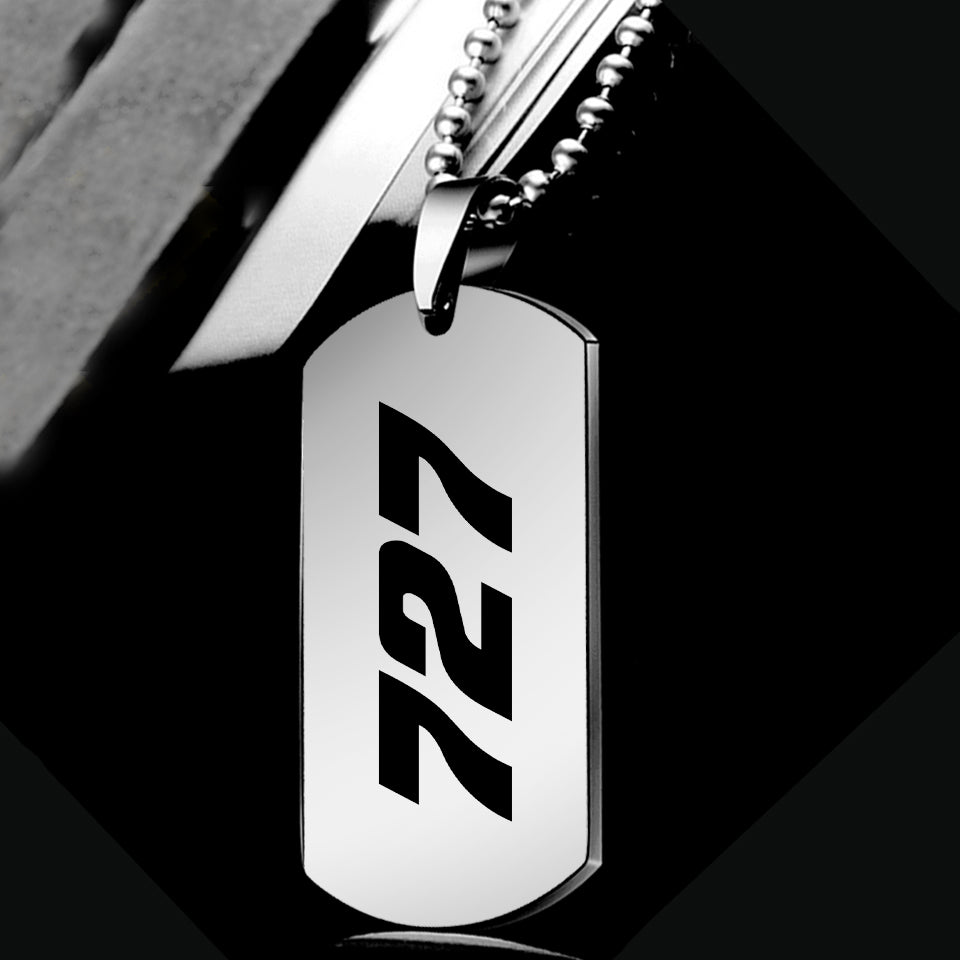 727 Flat Text Designed Metal Necklaces