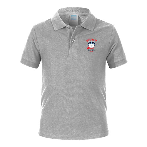 Super Pilot - Born To Fly Designed Children Polo T-Shirts