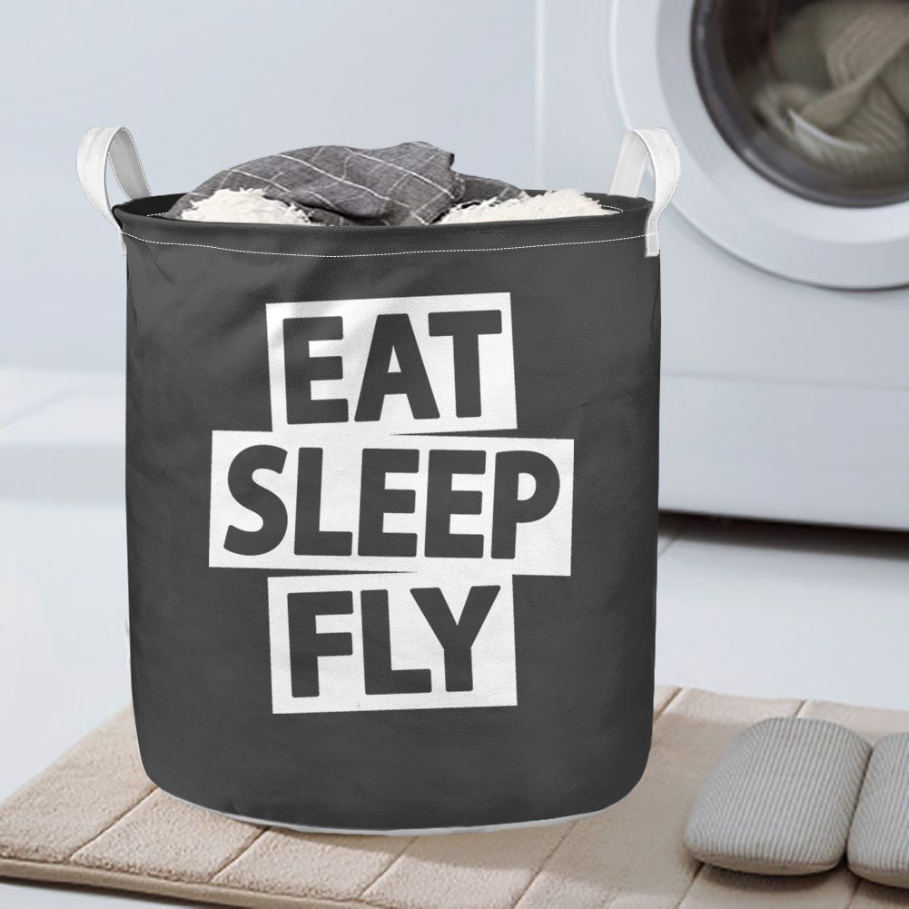 Eat Sleep Fly Designed Laundry Baskets
