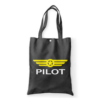 Thumbnail for Pilot & Badge Designed Tote Bags
