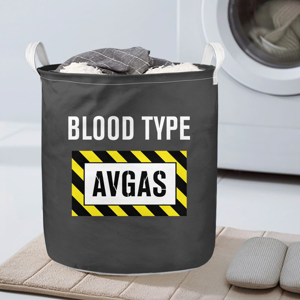 Blood Type AVGAS Designed Laundry Baskets