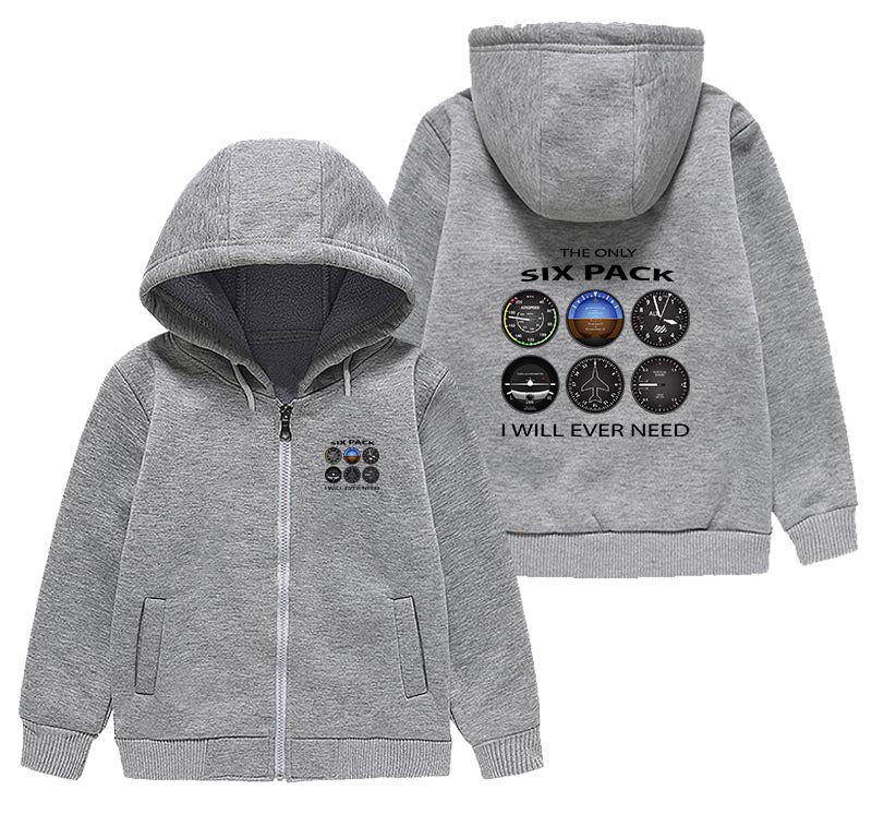 The Only Six Pack I Will Ever Need Designed "CHILDREN" Zipped Hoodies