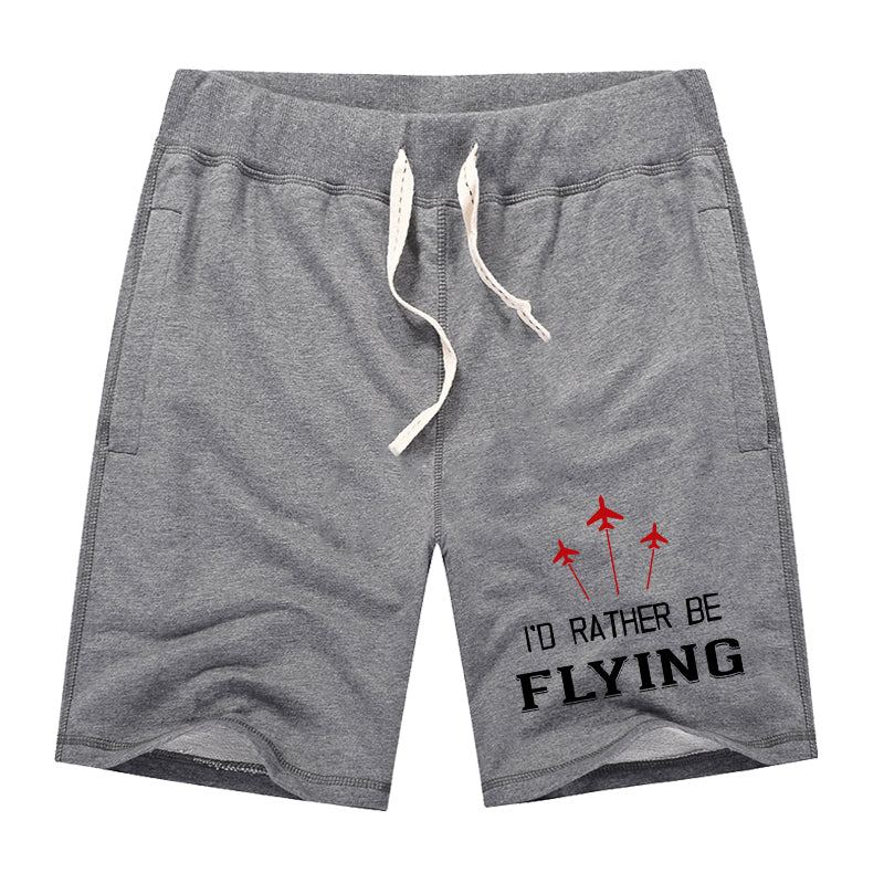 I'D Rather Be Flying Designed Cotton Shorts