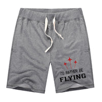 Thumbnail for I'D Rather Be Flying Designed Cotton Shorts