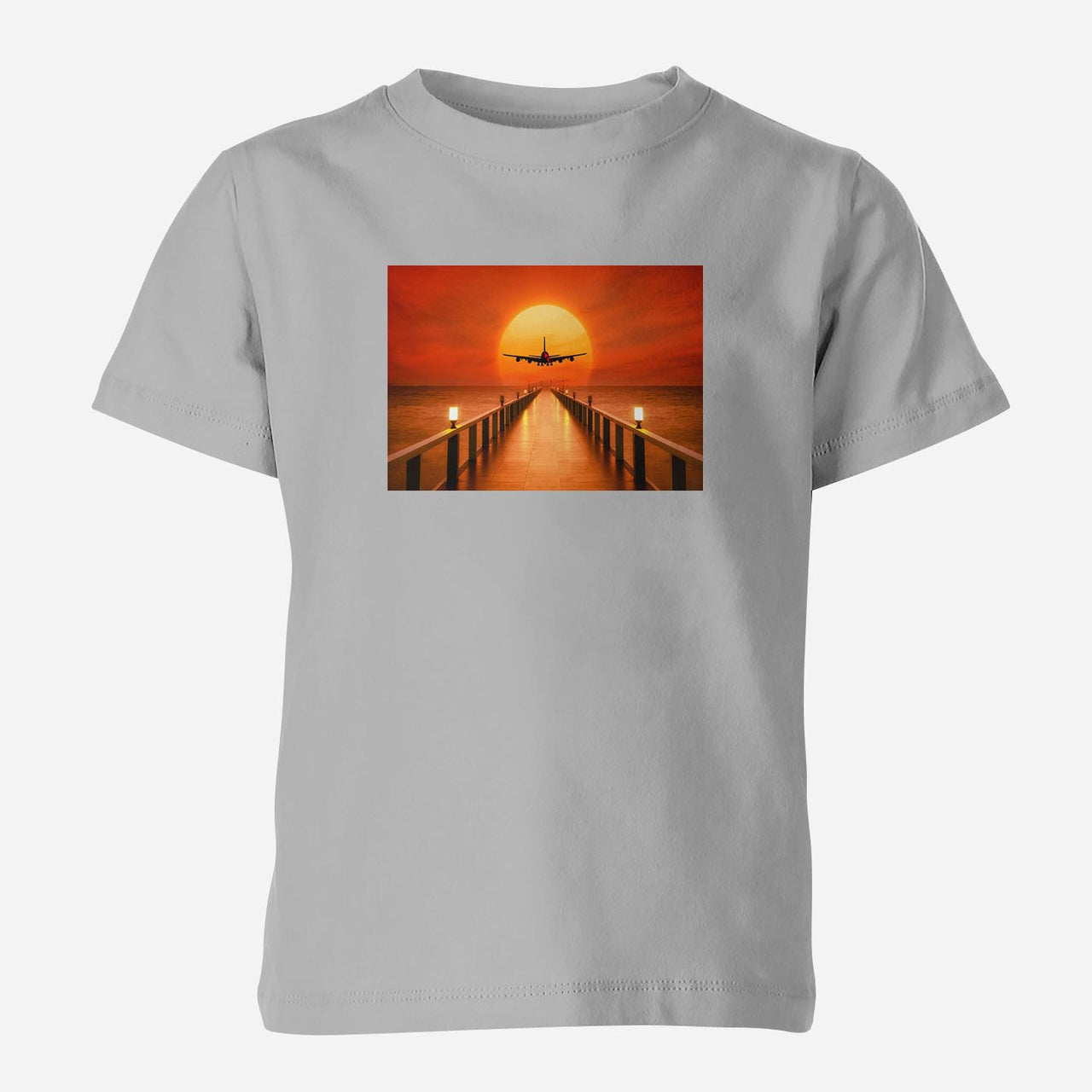 Airbus A380 Towards Sunset Designed Children T-Shirts