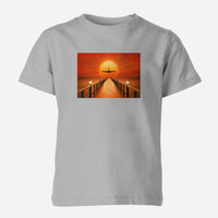 Thumbnail for Airbus A380 Towards Sunset Designed Children T-Shirts