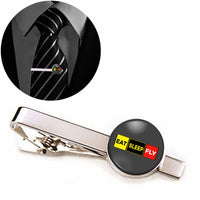 Thumbnail for Eat Sleep Fly (Colourful) Designed Tie Clips