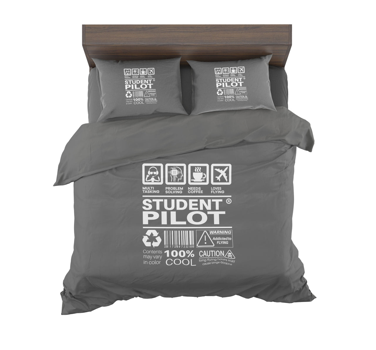 Student Pilot Label Designed Bedding Sets