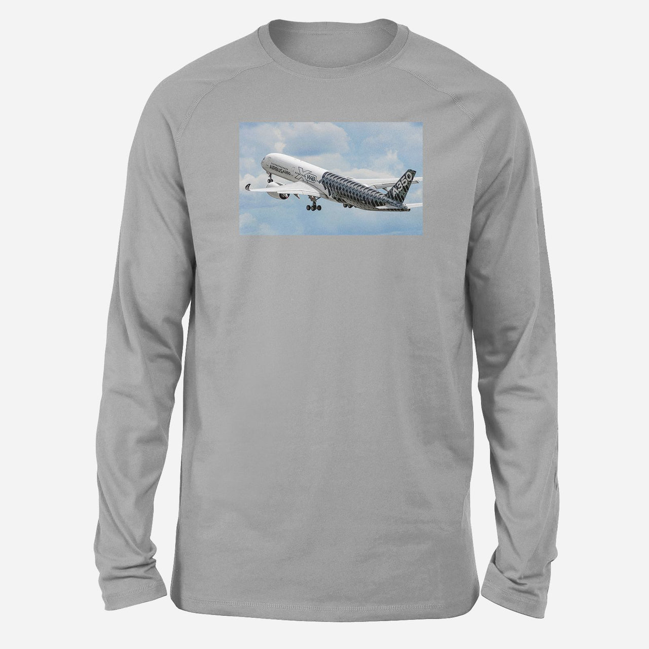 Departing Airbus A350 (Original Livery) Designed Long-Sleeve T-Shirts