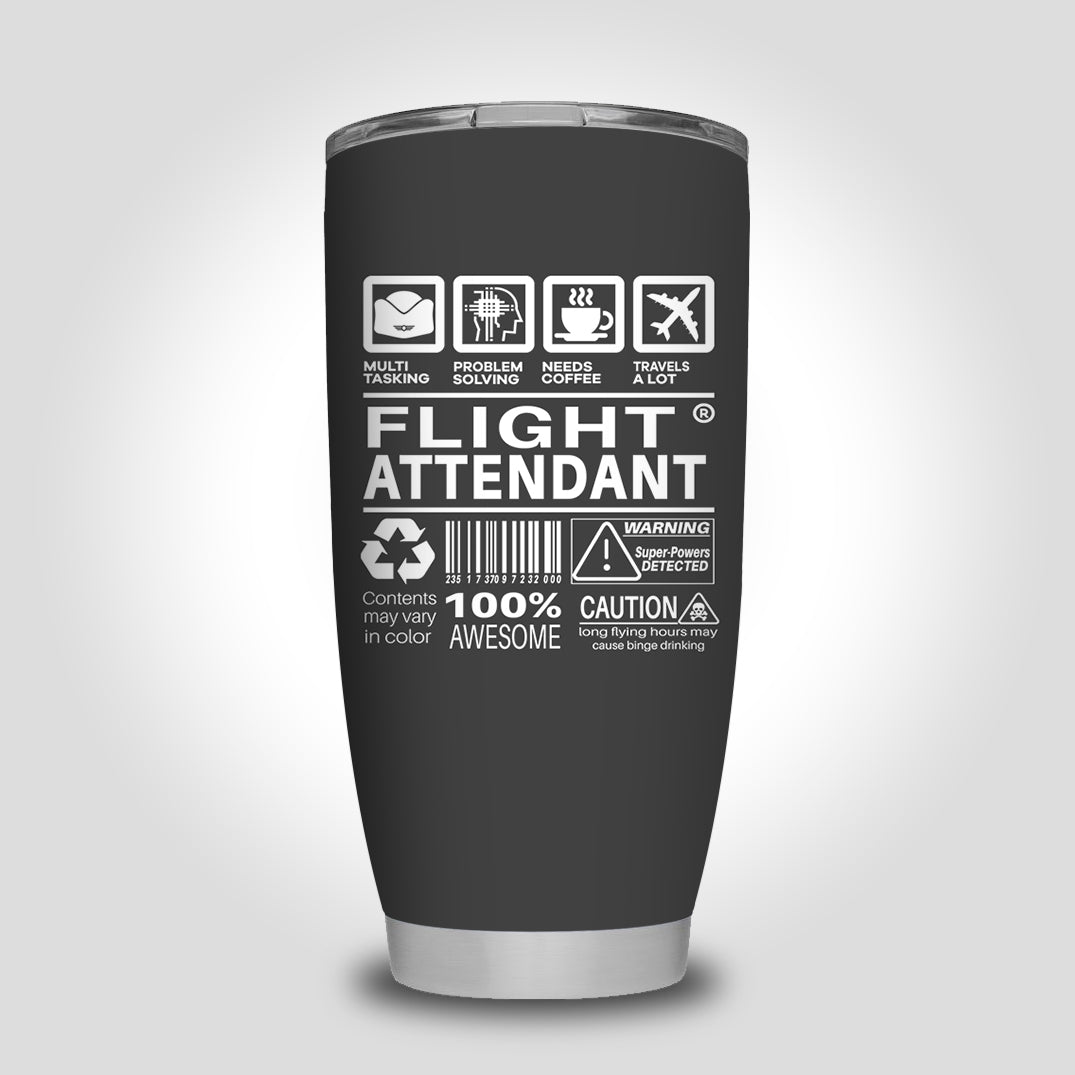 Flight Attendant Label Designed Tumbler Travel Mugs