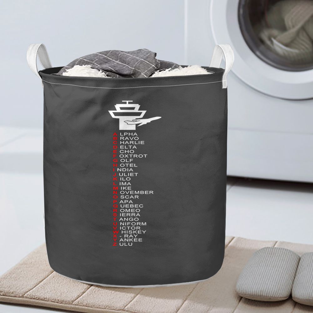 Aviation Alphabet Designed Laundry Baskets