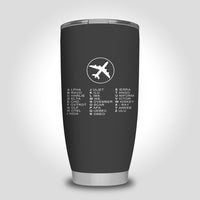 Thumbnail for Aviation Alphabet 2 Designed Tumbler Travel Mugs