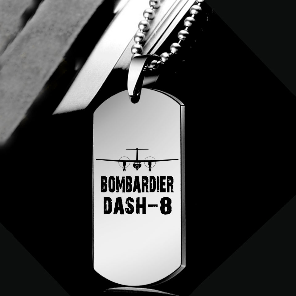 Bombardier Dash-8 & Plane Designed Metal Necklaces