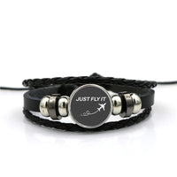 Thumbnail for Just Fly It Designed Leather Bracelets