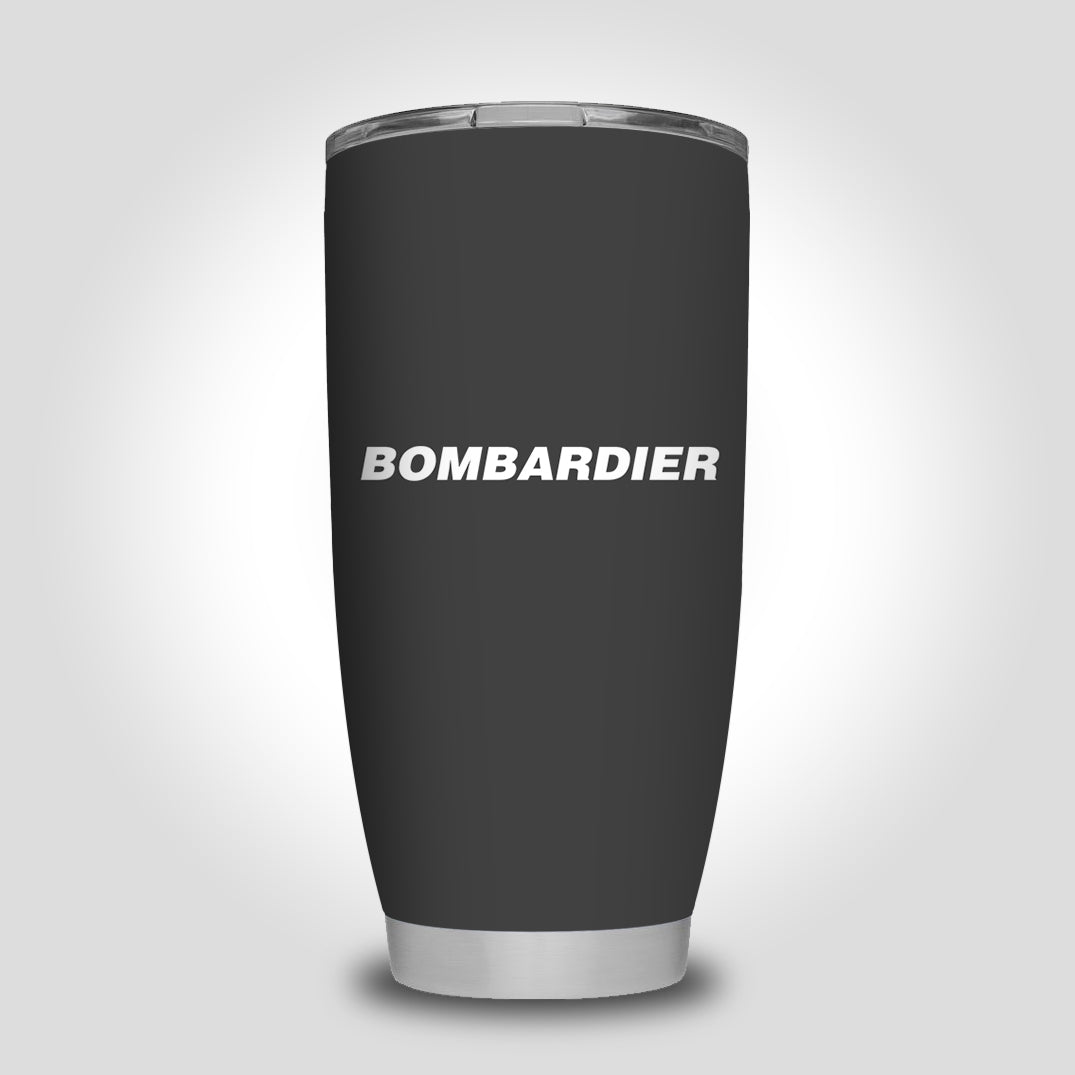 Bombardier & Text Designed Tumbler Travel Mugs