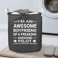 Thumbnail for I am an Awesome Boyfriend Designed Laundry Baskets