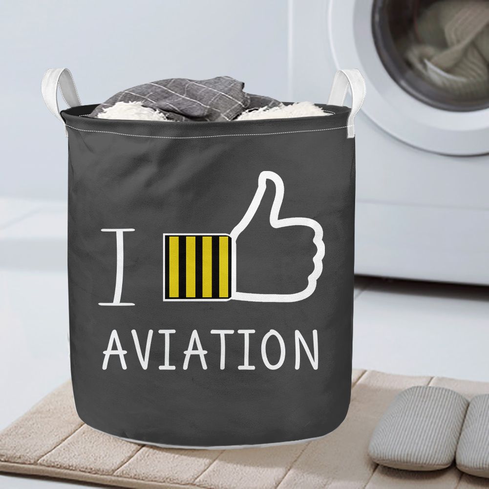I Like Aviation Designed Laundry Baskets