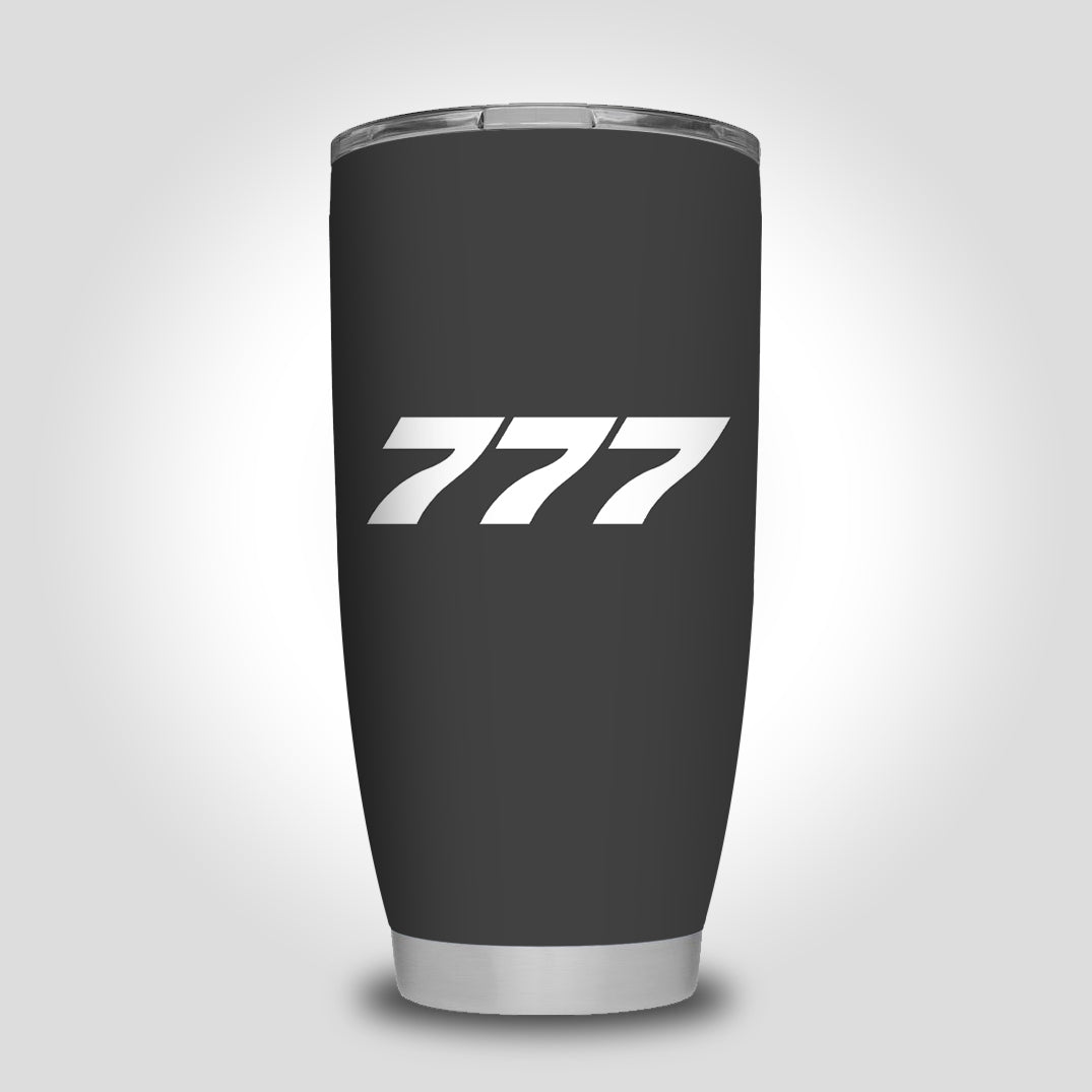 777 Flat Text Designed Tumbler Travel Mugs