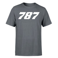 Thumbnail for 787 Flat Text Designed T-Shirts
