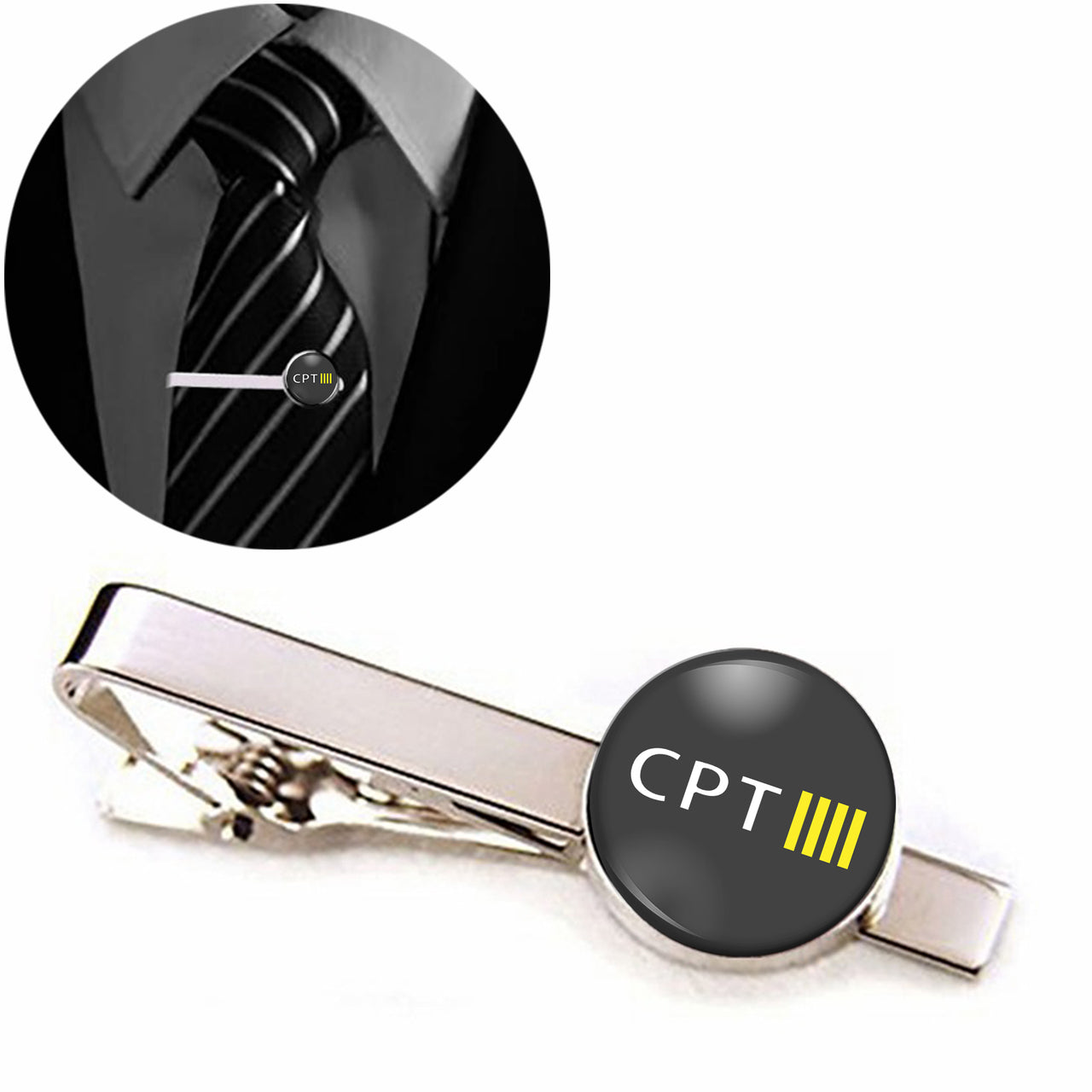 CPT & 4 Lines Designed Tie Clips