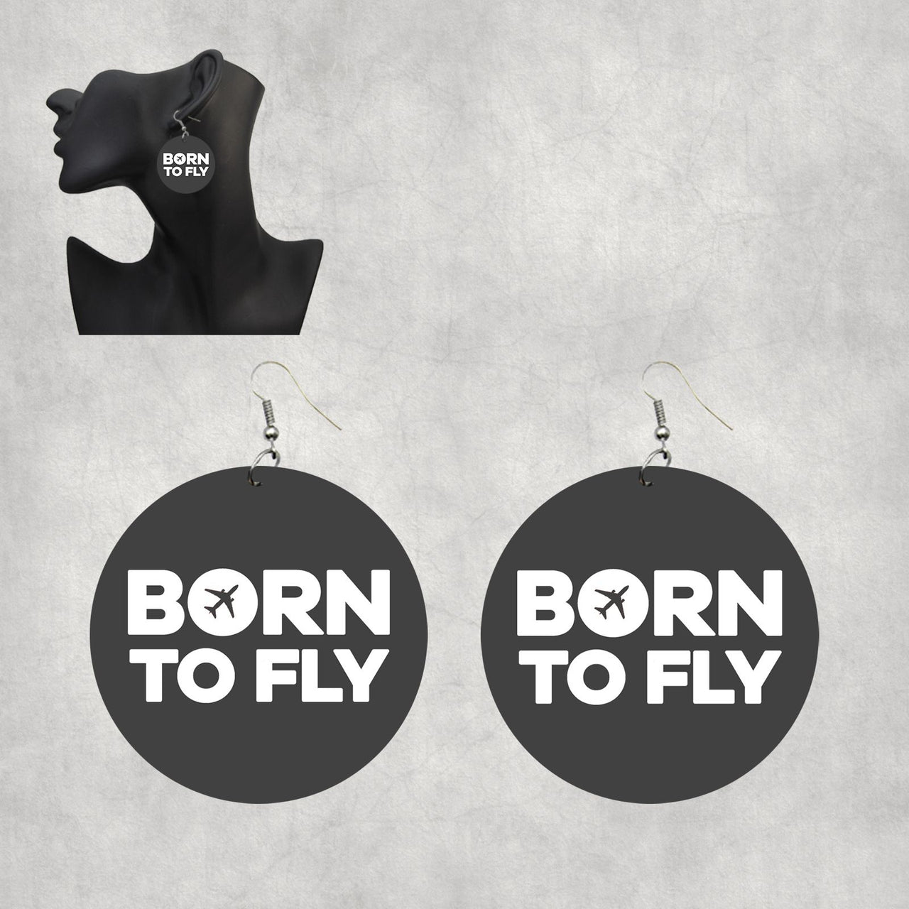 Born To Fly Special Designed Wooden Drop Earrings