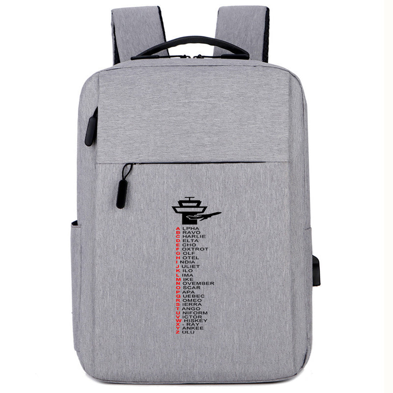Aviation Alphabet Designed Super Travel Bags