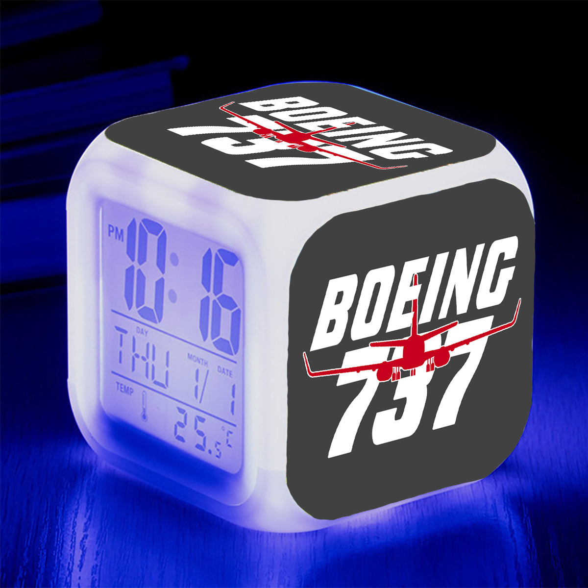 Amazing Boeing 737 Designed "7 Colour" Digital Alarm Clock