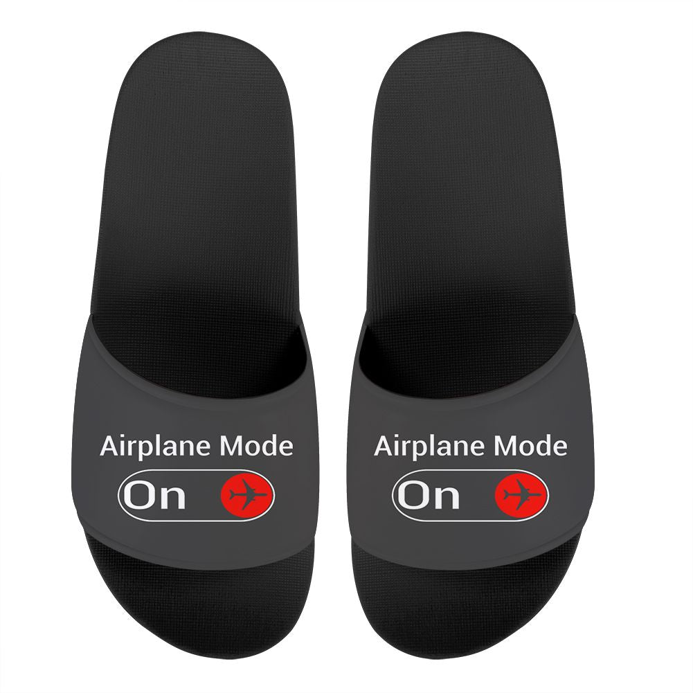 Airplane Mode On Designed Sport Slippers