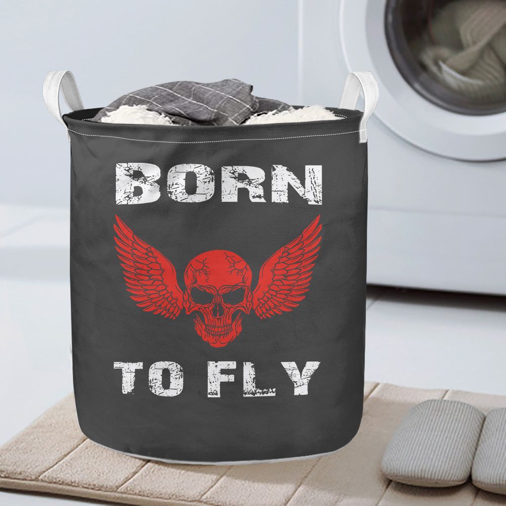 Born To Fly SKELETON Designed Laundry Baskets