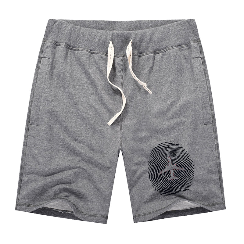 Aviation Finger Print Designed Cotton Shorts