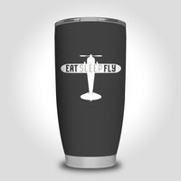 Thumbnail for Eat Sleep Fly & Propeller Designed Tumbler Travel Mugs